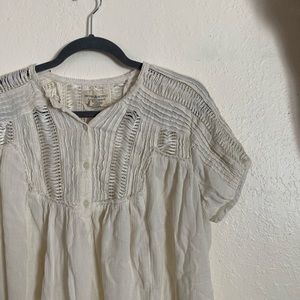 Denim &Supply boho lace trim shirt